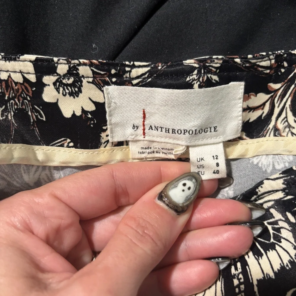 Anthropologie silk women’s butterfly flare pants - Picture 2 of 3